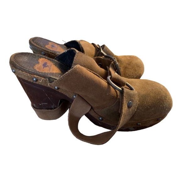 ROCKET DOG buckled leather clogs size 10 - Picture 3 of 12